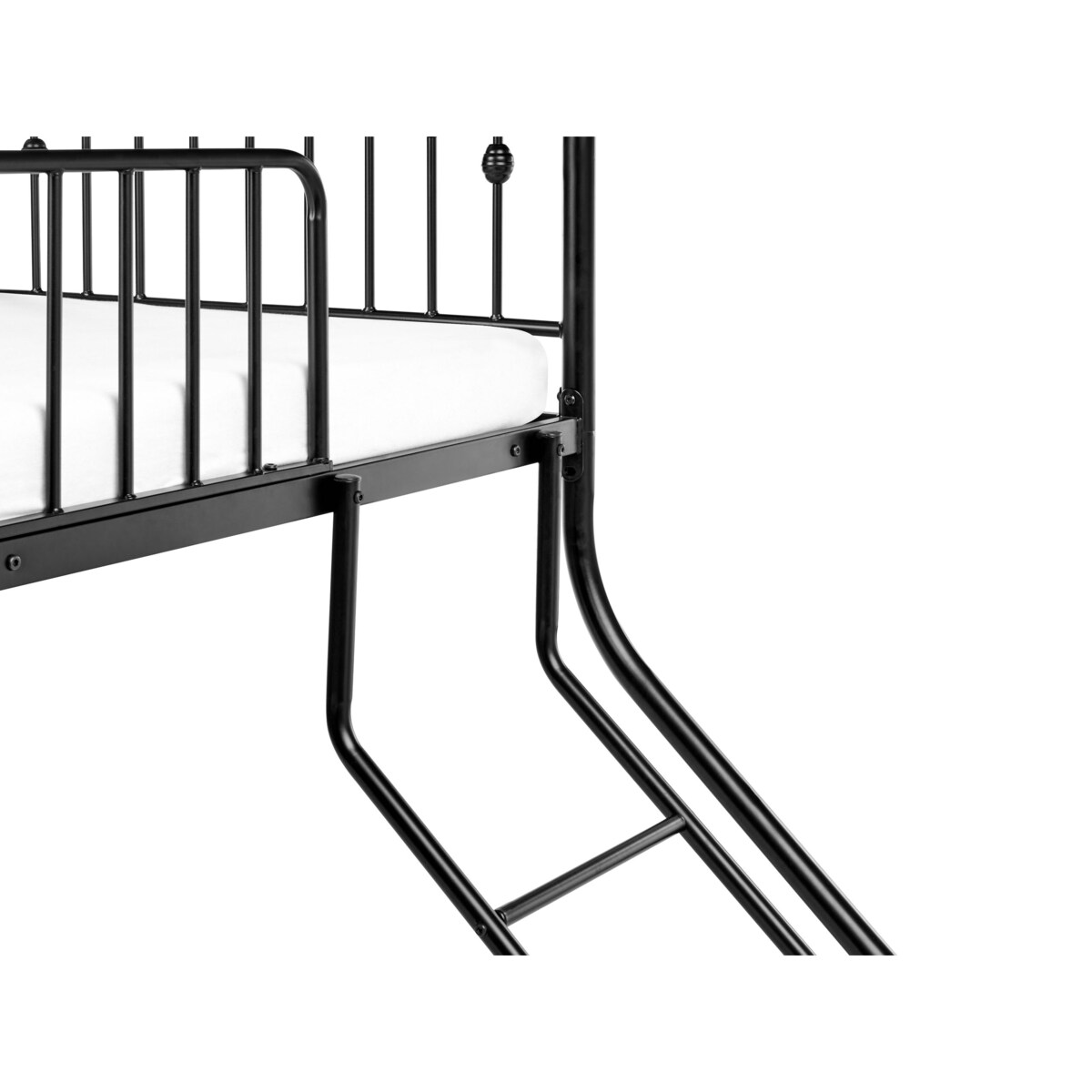 Łóżko piętrowe Metal CHAMONIX 90/140 x 200 cm Czarny