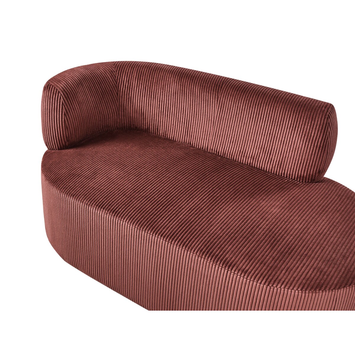 Szezlong lewostronny VANVEY Sztruks Czerwony