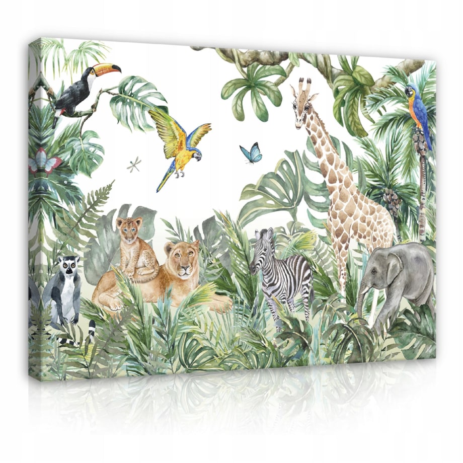 Obraz Do Pokoju Dziecka Na Płótnie Zwierzęta Dżungla 100x70