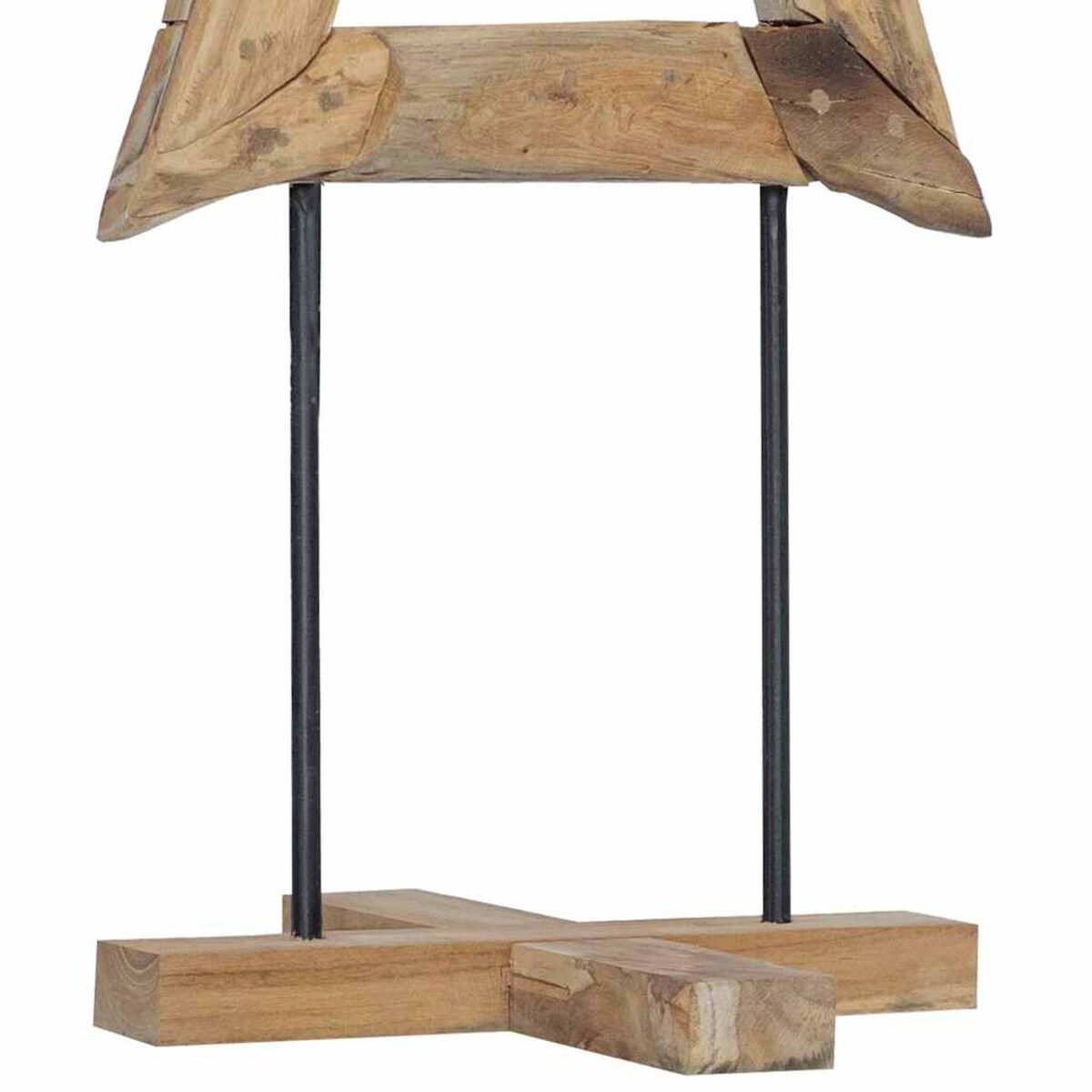 vidaXL Choinka z podstawą Brązowy 120 cm Lite drewno tekowe