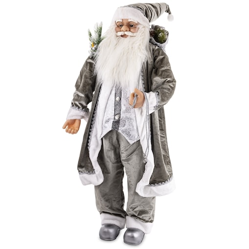 Mikołaj w szarym płaszczu 126x55 cm