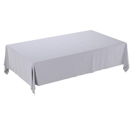 Obrus prostokątny 130 x 160 cm srebrzysty szary