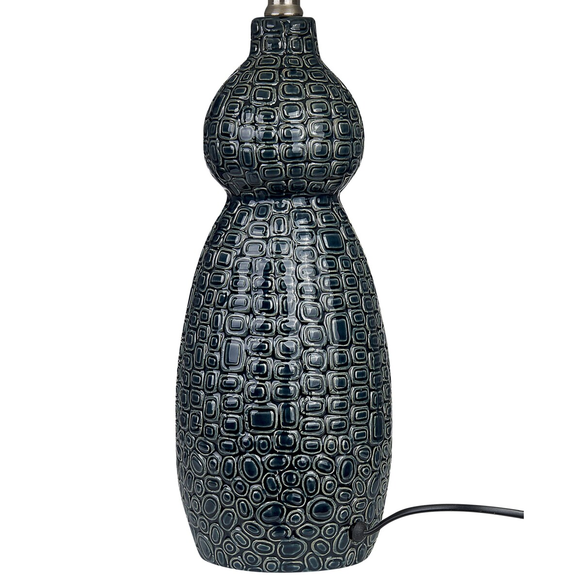 Lampa stołowa ceramiczna ciemnoniebieski z białym MATINA