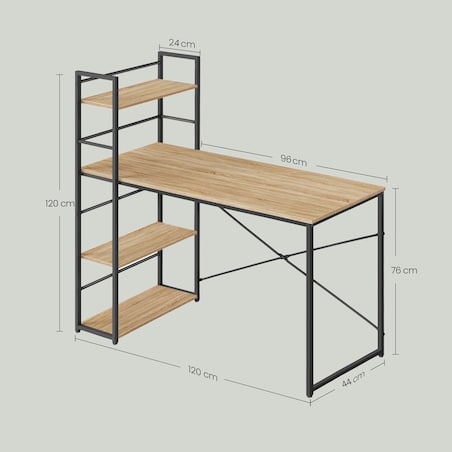 Biurko Komputerowe Max 4.0 Dąb Sonoma, Czarny