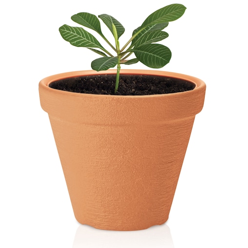 Doniczka Donica Ogrodowa 30 Cm Efekt Cegły Okrągła Na Taras Do Ogrodu Domu Pomarańczowa