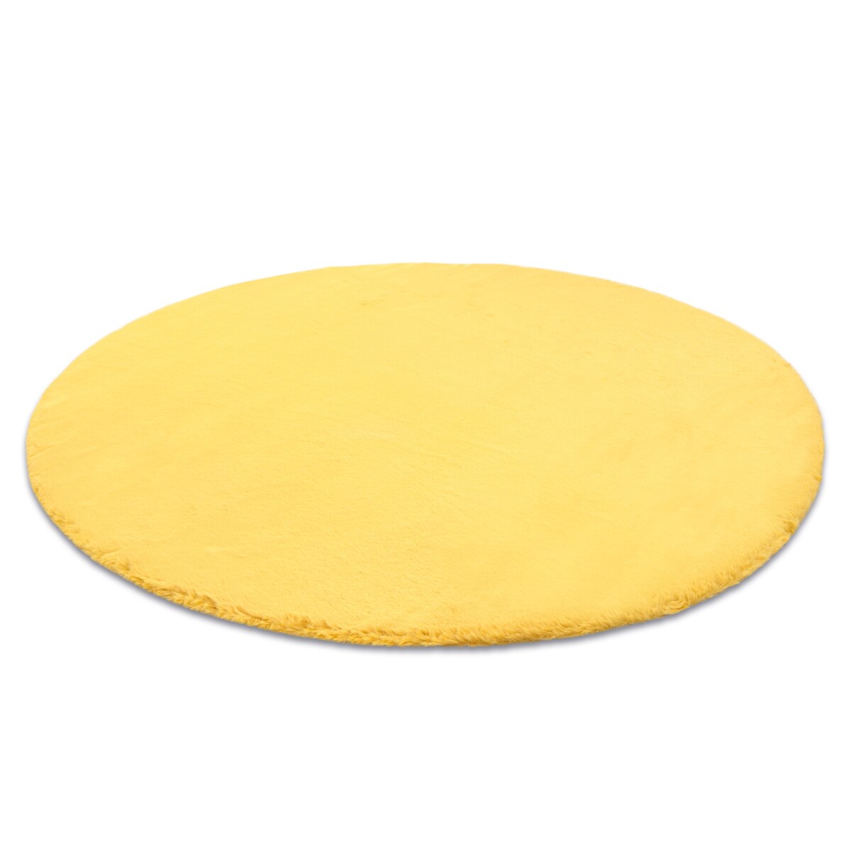 Dywan BUNNY koło złoty IMITACJA FUTRA koło 140 cm