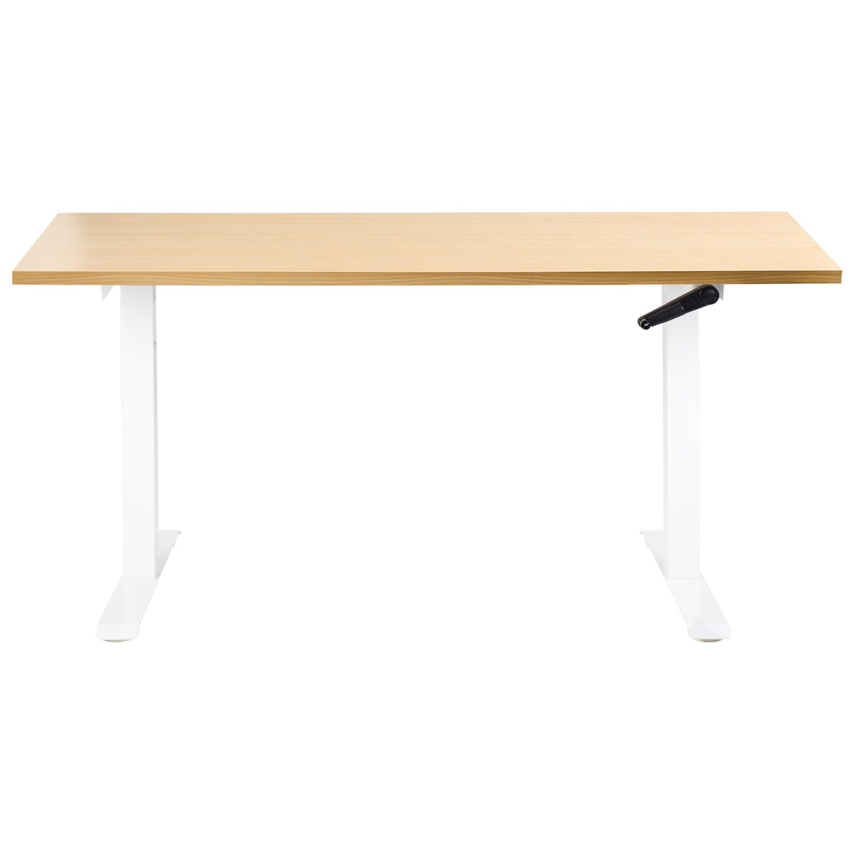 Biurko regulowane manualnie DESTINES 160 cm 72 cm Jasny brąz/ biały
