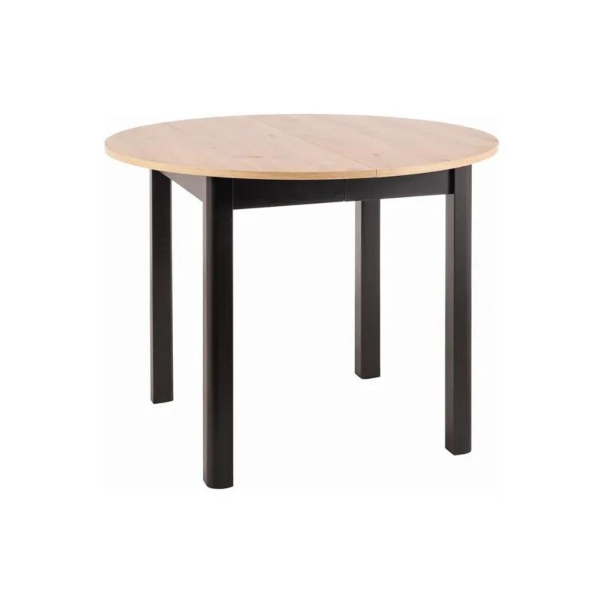 Stół rozkładany DANTE 102(142)x102 dąb artisan/czarny mat