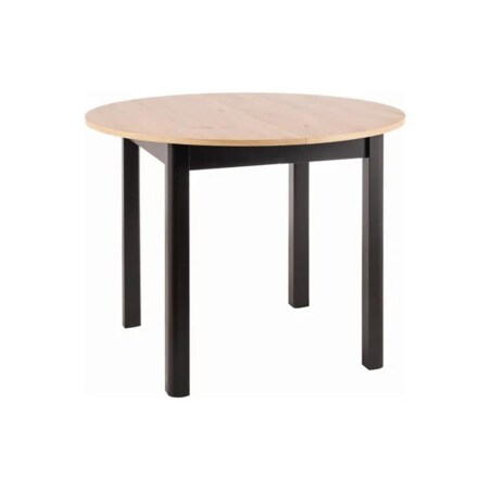 Stół rozkładany DANTE 102(142)x102 dąb artisan/czarny mat