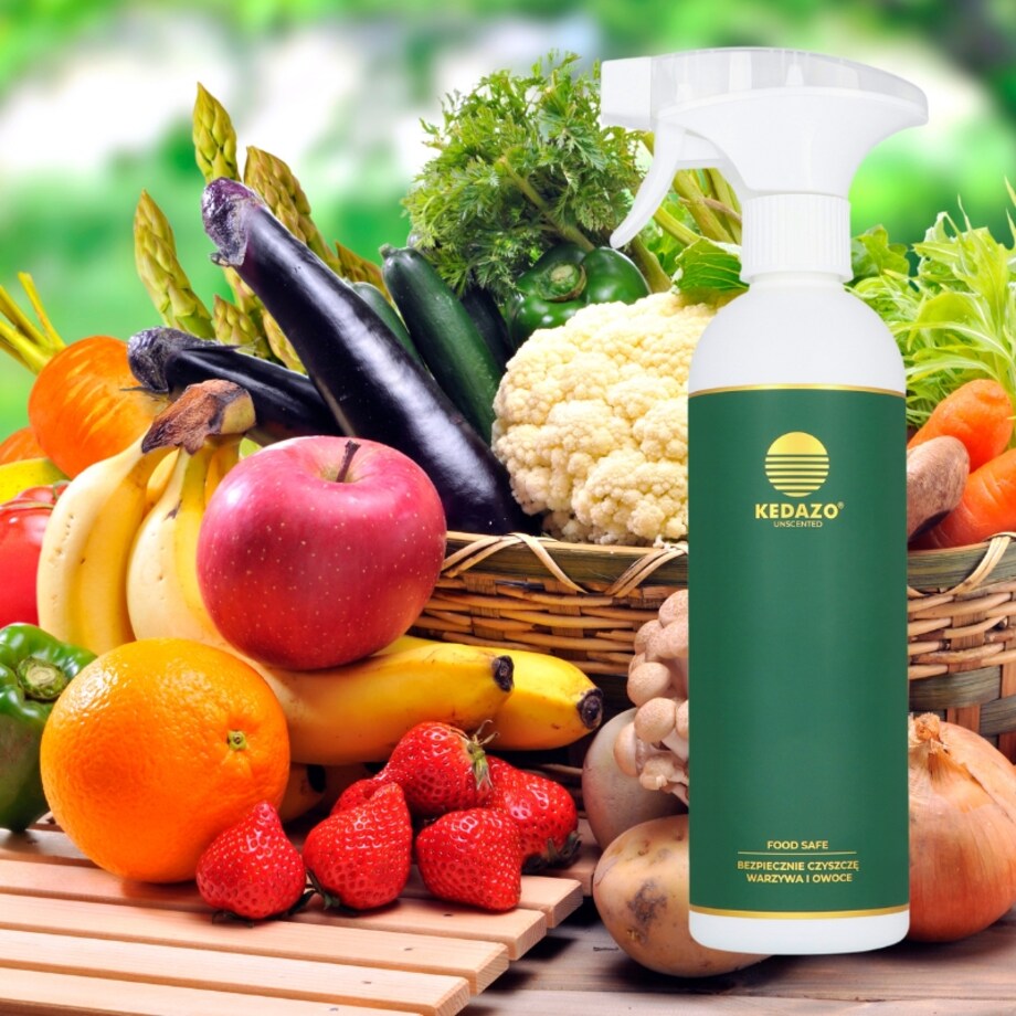 środek do mycia owoców i warzyw, usuwa brud i pestycydy- KEDAZO Food Safe
