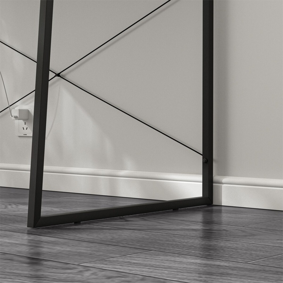 Biurko komputerowe nowoczesne industrialne vintage loft czarne 100 cm