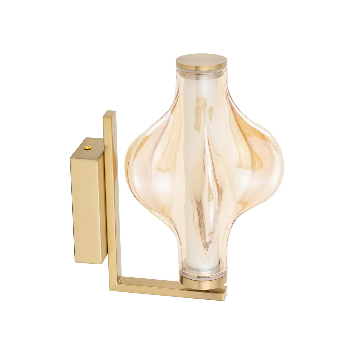 Kinkiet ścienny LED TK Lighting ELVA BRASS 8W 1032 lm 3000K mosiężny nowoczesny bursztynowy IP20 18218