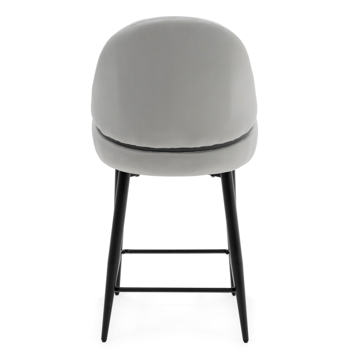 Hoker tapicerowany welurowy do salonu BERGAMO jasnoszary