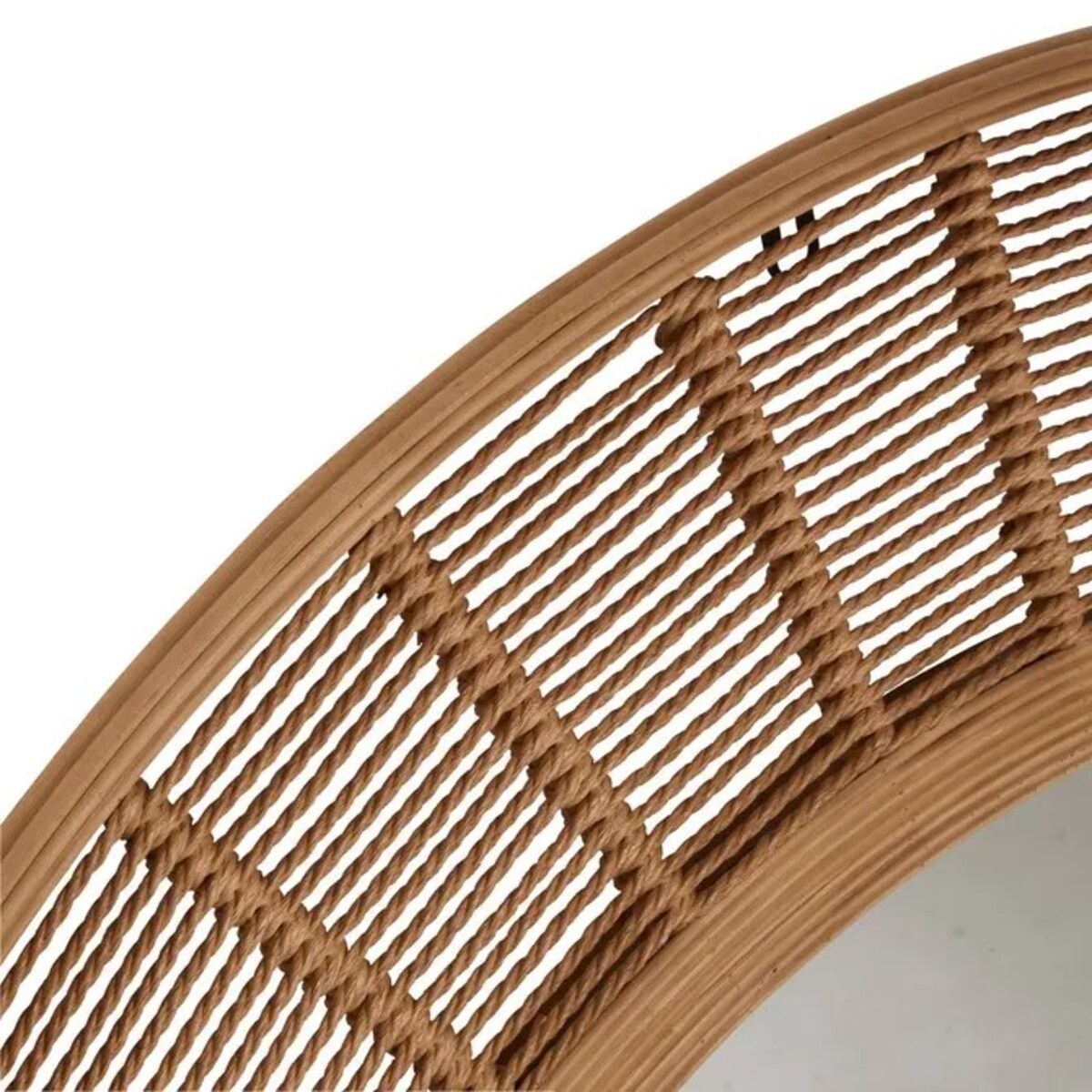 Lustro ścienne, okrągłe, bambus, 91 cm, Zelie