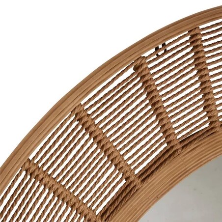 Lustro ścienne, okrągłe, bambus, 91 cm, Zelie