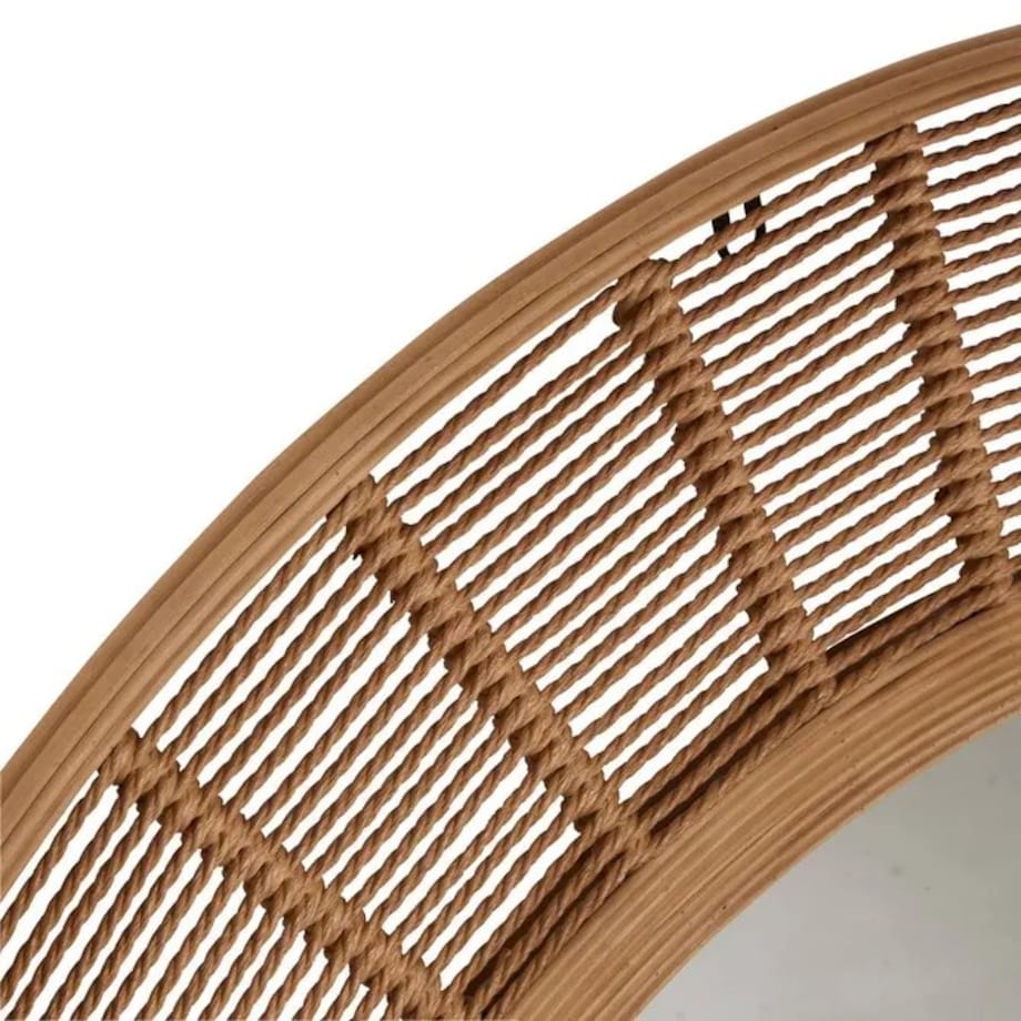 Lustro ścienne, okrągłe, bambus, 91 cm, Zelie