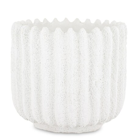 Osłonka cementowa 18x18,5x18,5 cm BAKULA-2 biała