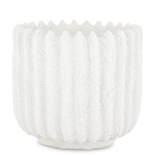 Osłonka cementowa 18x18,5x18,5 cm BAKULA-2 biała