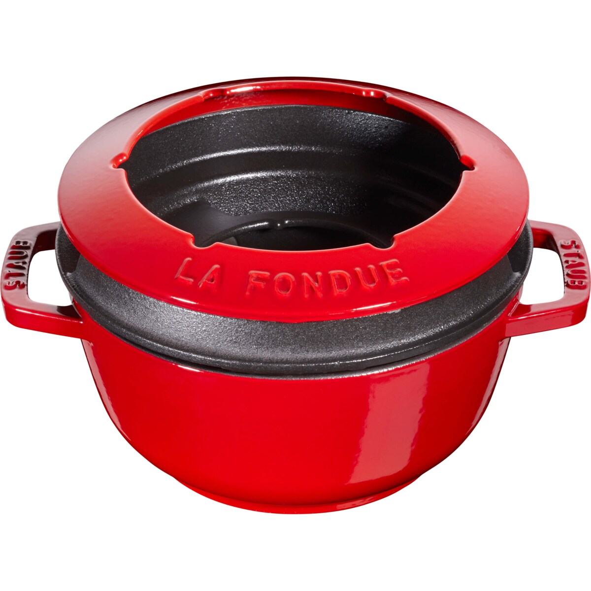 Zestaw do fondue Staub - 18 cm, Czerwony