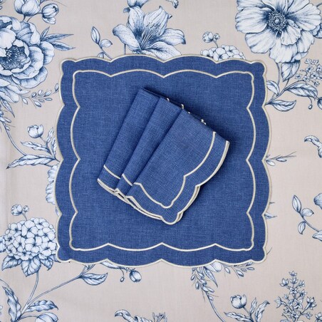 Obrus Blossom Blue - 130 cm x 200 cm