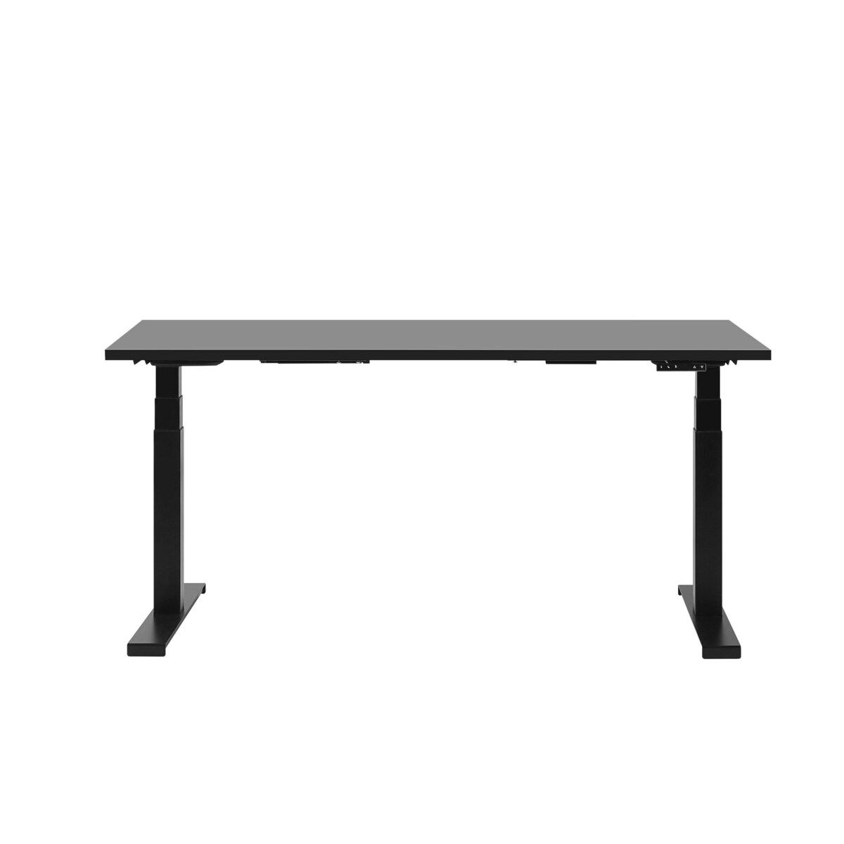 Biurko regulowane elektrycznie 160 x 72 cm czarne DESTIN II