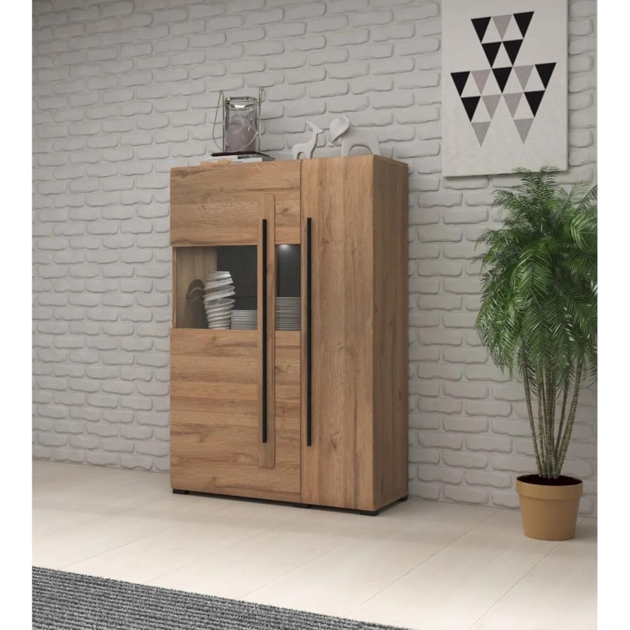 Komoda wysoka TULSA 2D 90 dąb