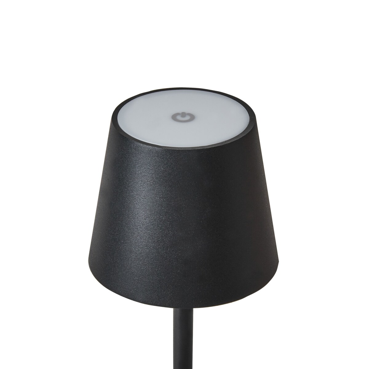 Bezprzewodowa lampa stołowa metalowa czarna BACEIRO