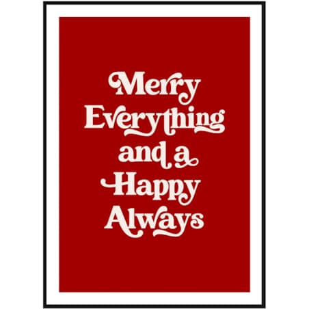 Poster Story, Plakat, Obraz - Merry Everything, wymiary 30 x 42 cm