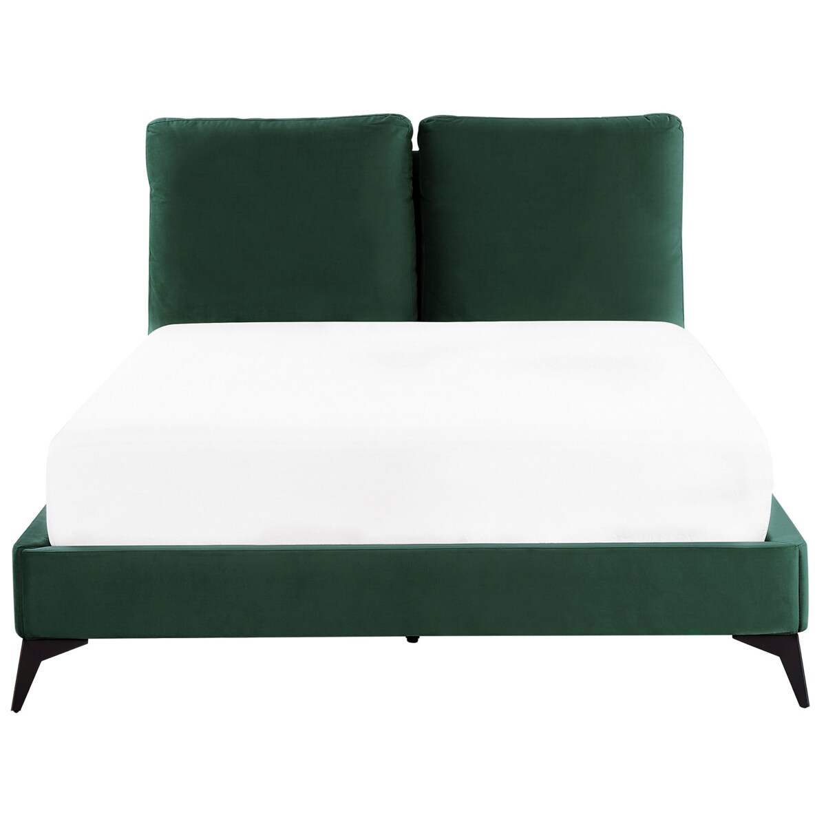 Łóżko welurowe 140 x 200 cm zielone MELLE