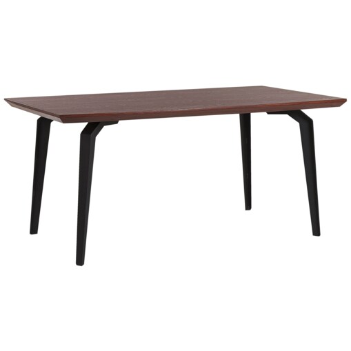 Stół do jadalni 160 x 90 cm ciemne drewno z czarnym AMARES