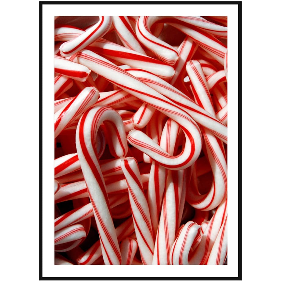 Poster Story, Plakat, Obraz - Świąteczne Cukrowe Laski, wymiary 21 x 30 cm