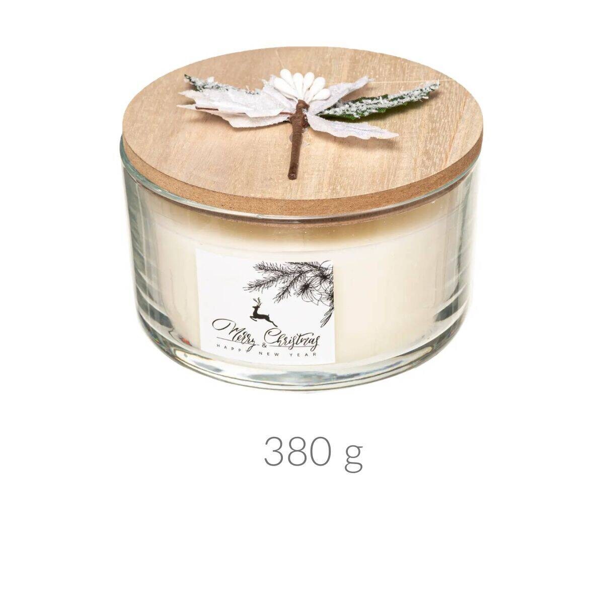 Świeczka zapachowa z ozdobną pokrywką, 380 g