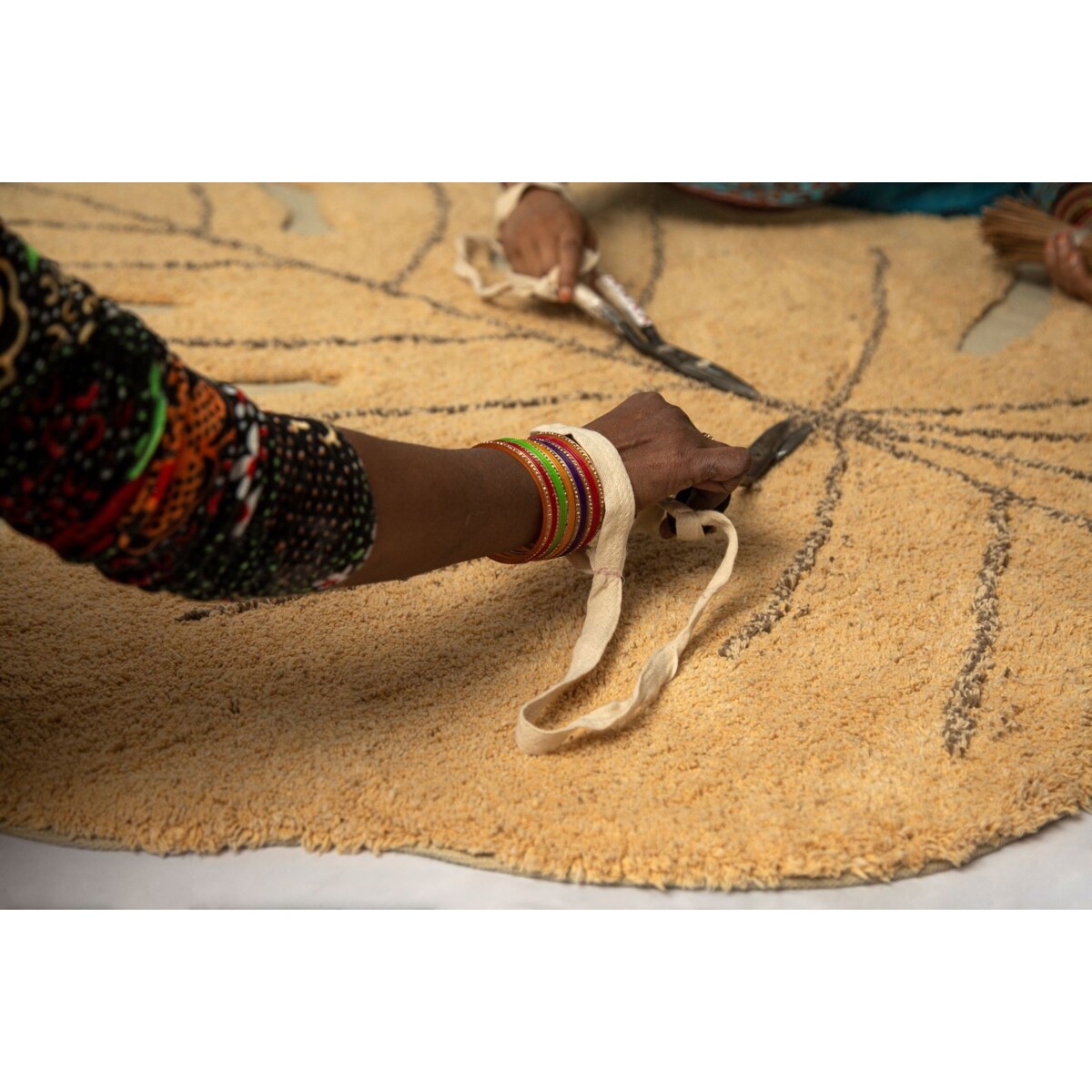 Dywan bawełniany Monstera Honey 120x180 cm Lorena Canals