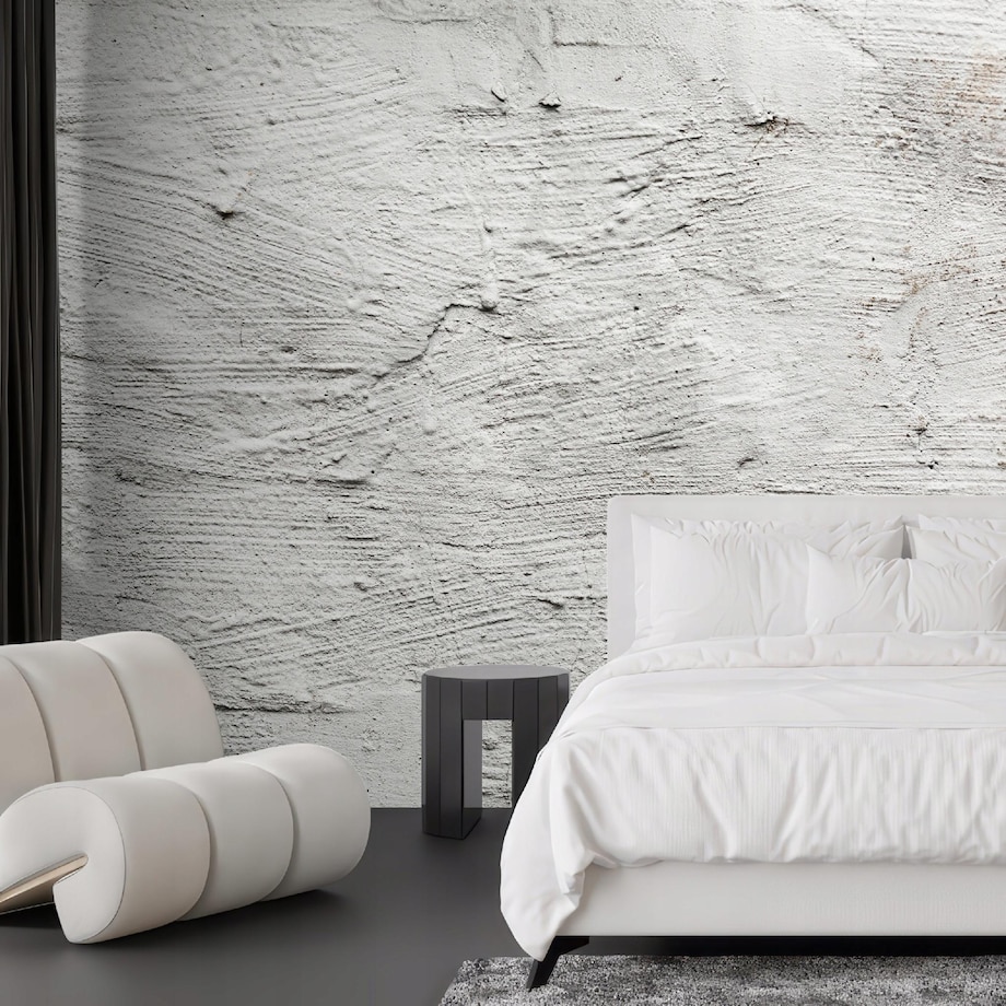 Fototapeta Pomalowana Na Bialo Tekstura Do Sypialni Salonu 250X175