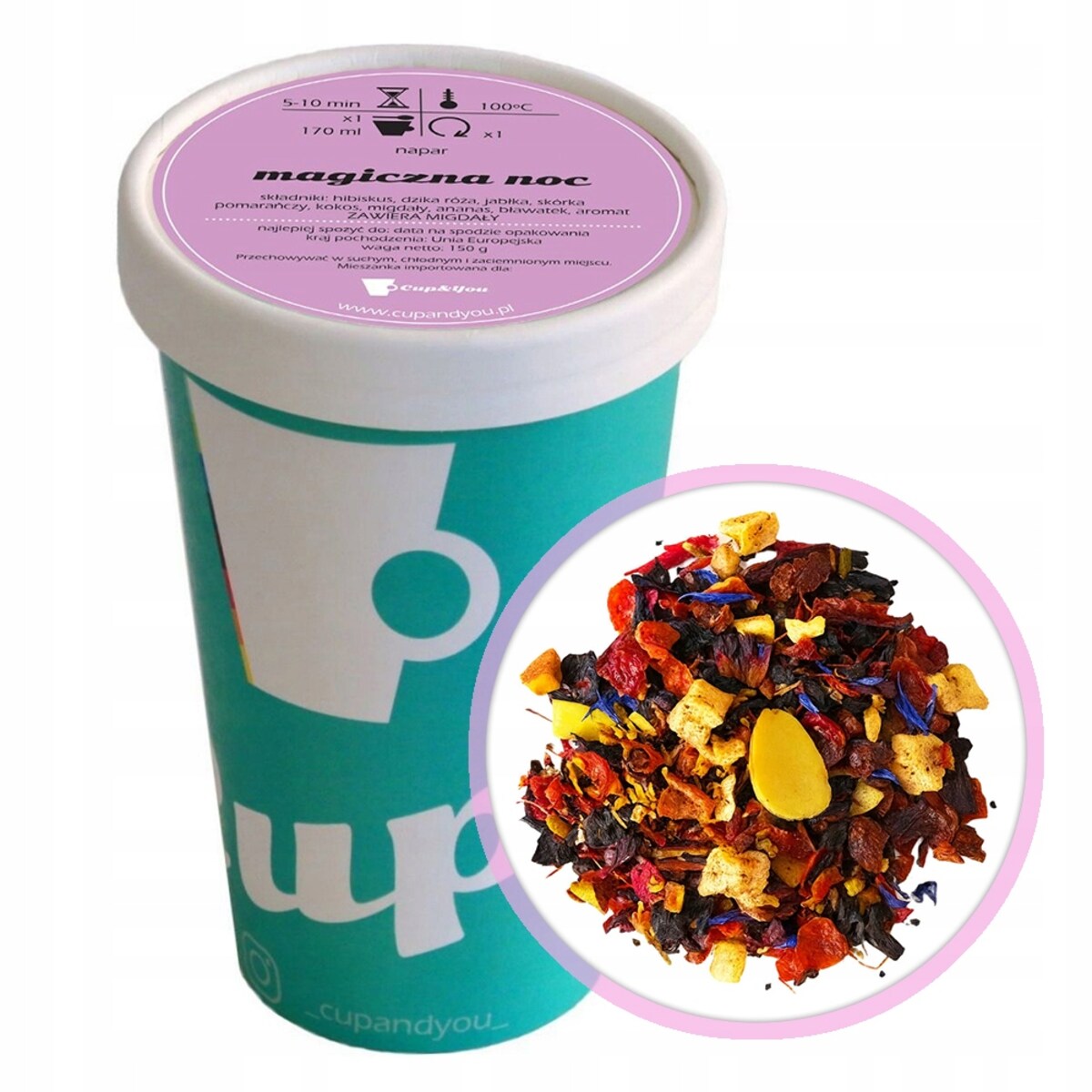 Sypana herbata owocowa MAGICZNA NOC dzika róża hibiskus 150g premium super