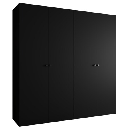 Szafa uchylna otwierana PARMA 1 200 wys. 202 cm Czarny + u. Czarny