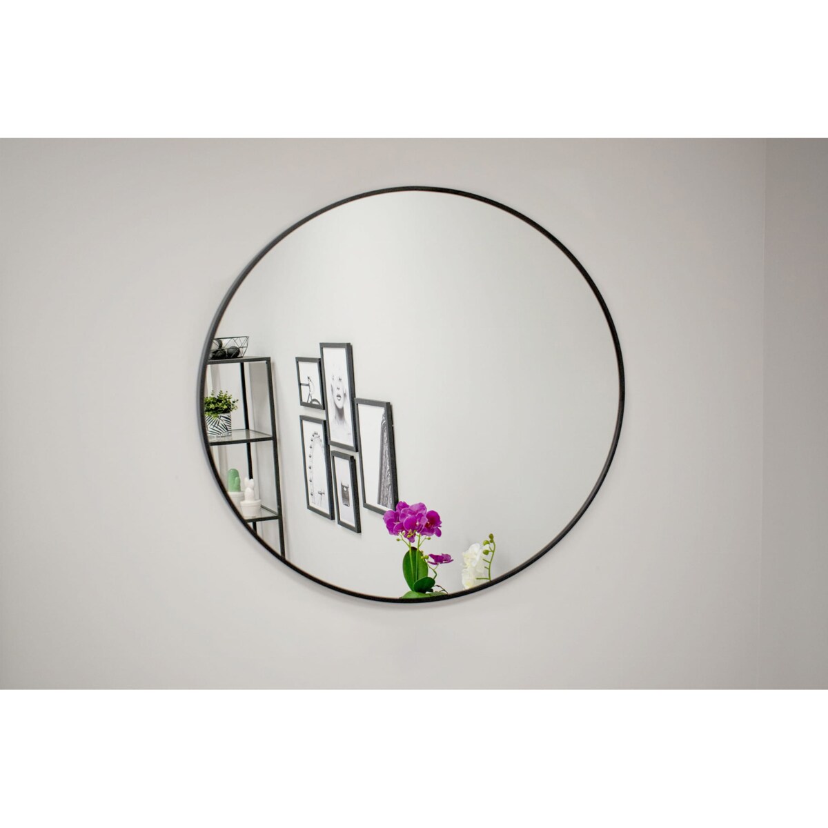 Lustro 50 Cm Czarna Rama