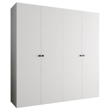 Szafa uchylna otwierana PARMA 1 200 wys. 202 cm Biały + u. Czarny