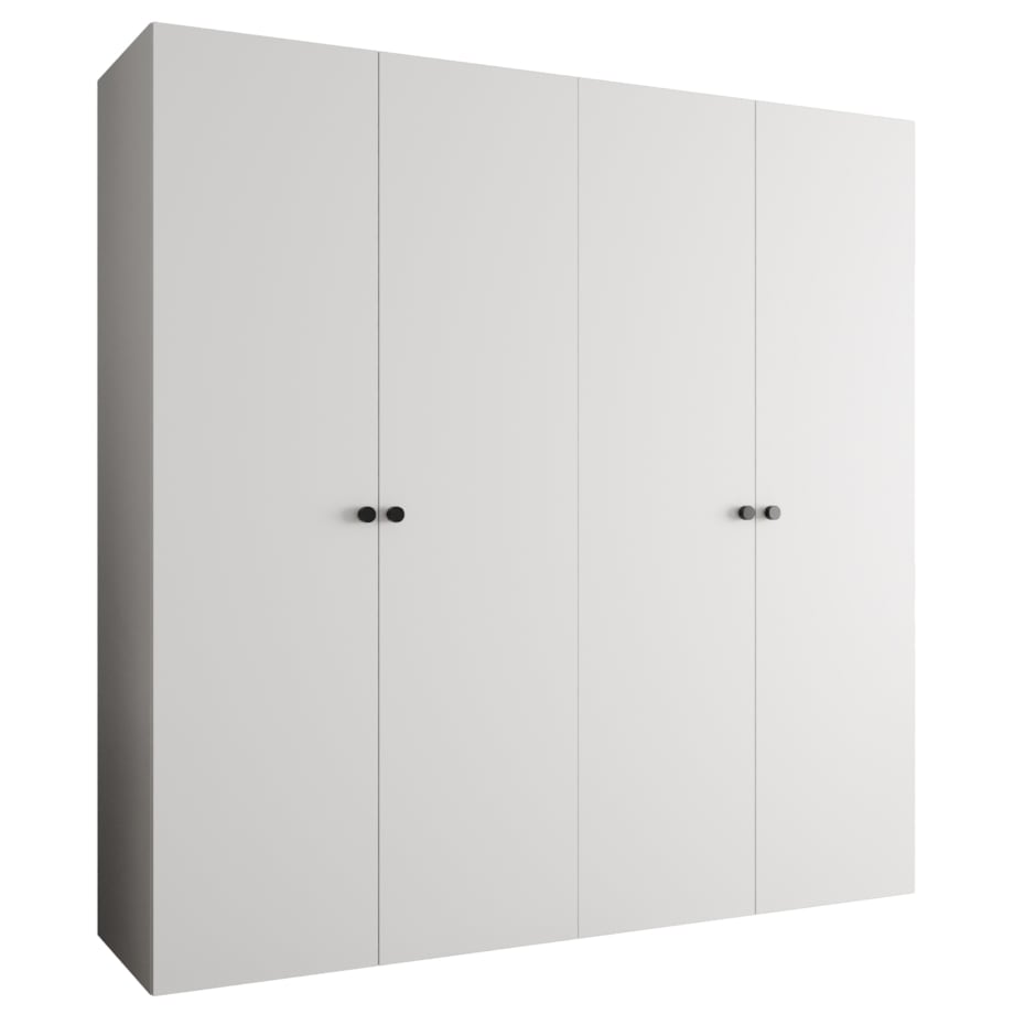 Szafa uchylna otwierana PARMA 1 200 wys. 202 cm Biały + u. Czarny