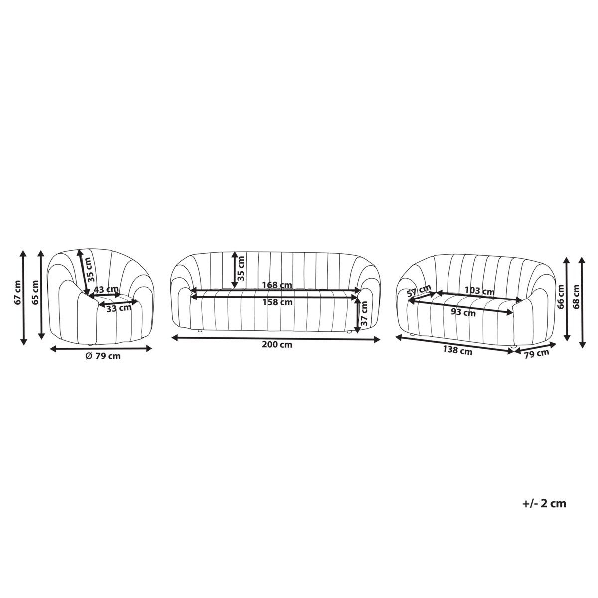 Komplet wypoczynkowy welurowy 6-osobowy zielony MALUNG