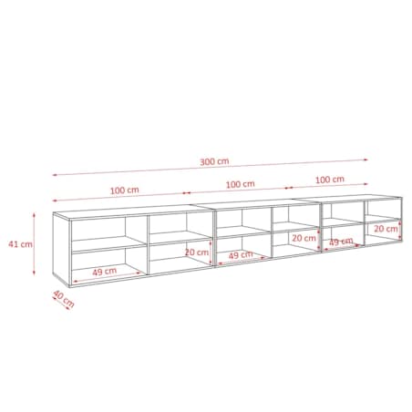 Szafka RTV CORAL 300 z lamelami, zamknięta pod telewizor do salonu -artisan