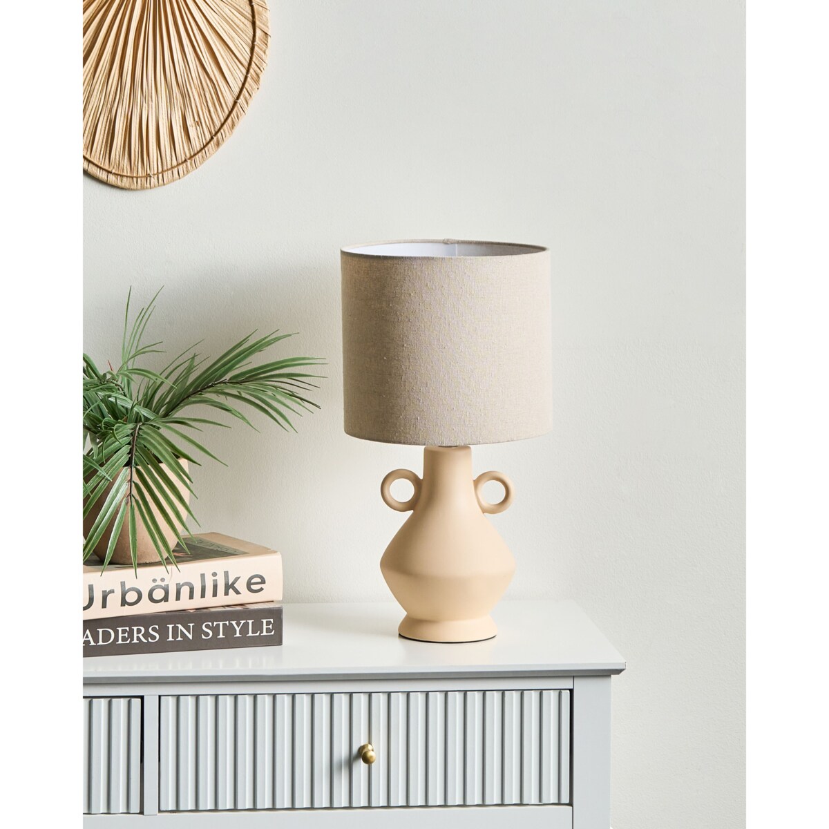 Lampa stołowa KERULEN Ceramika Beżowy