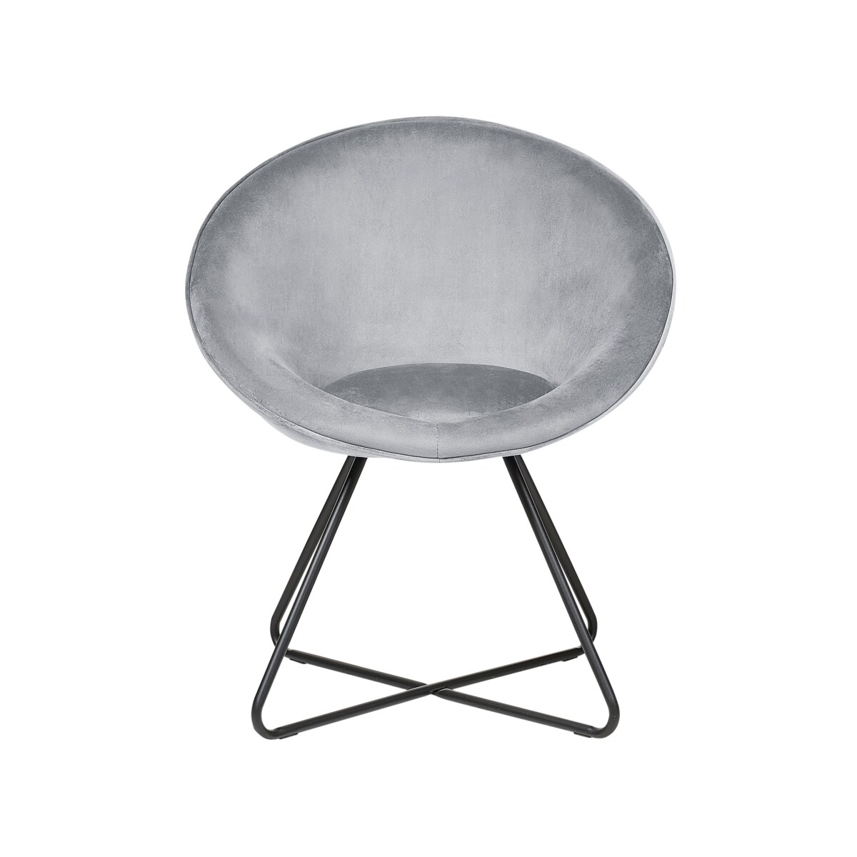 Krzesło welurowe szare FLOBY II