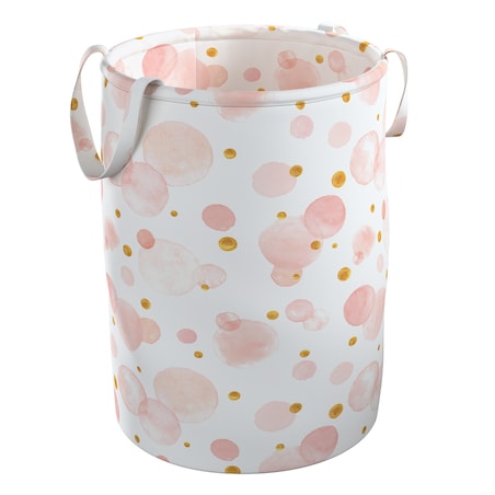Kosz na zabawki Tobi, ecru-różowy, 30x40cm, Magic Collection