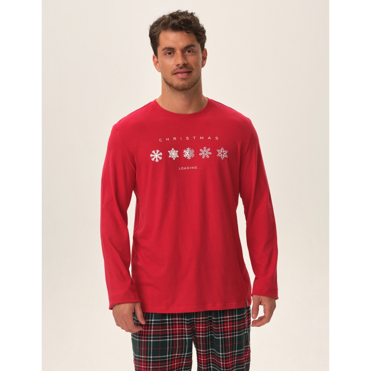 Piżama Honest 41914-33X Czerwona Czerwony, XXL