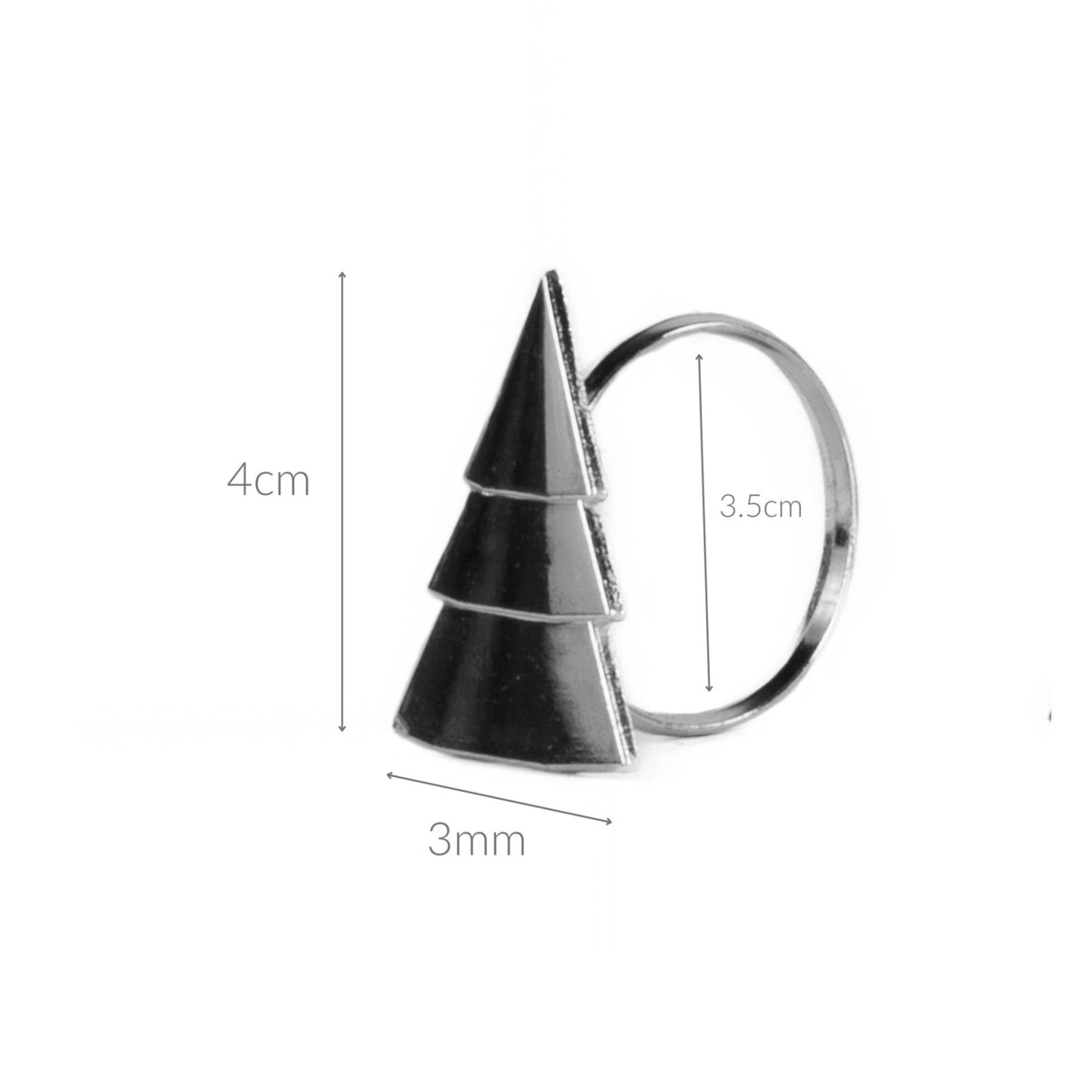 Srebrne obrączki na serwetki ze świątecznym motywem, 4 sz.