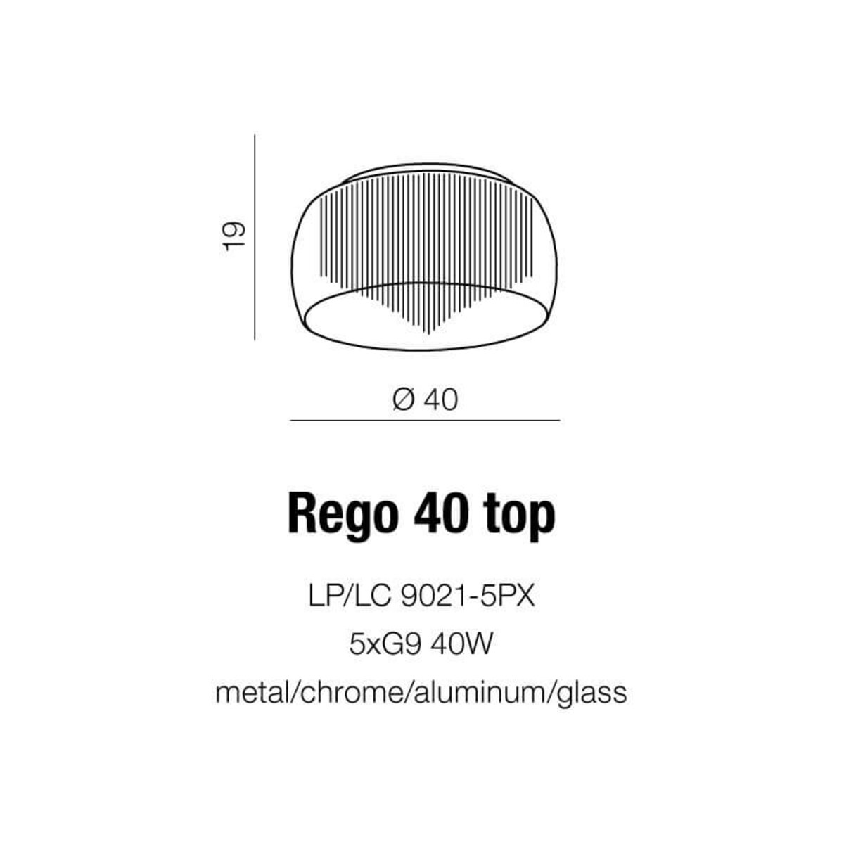 Sufitowa lampa szklana Rego do jadalni kryształki chrom