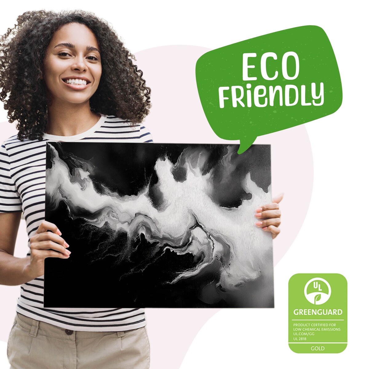 Obraz Na Płótnie Do Salonu Czarny Marmur Abstrakcja Styl Glamour 120x80cm