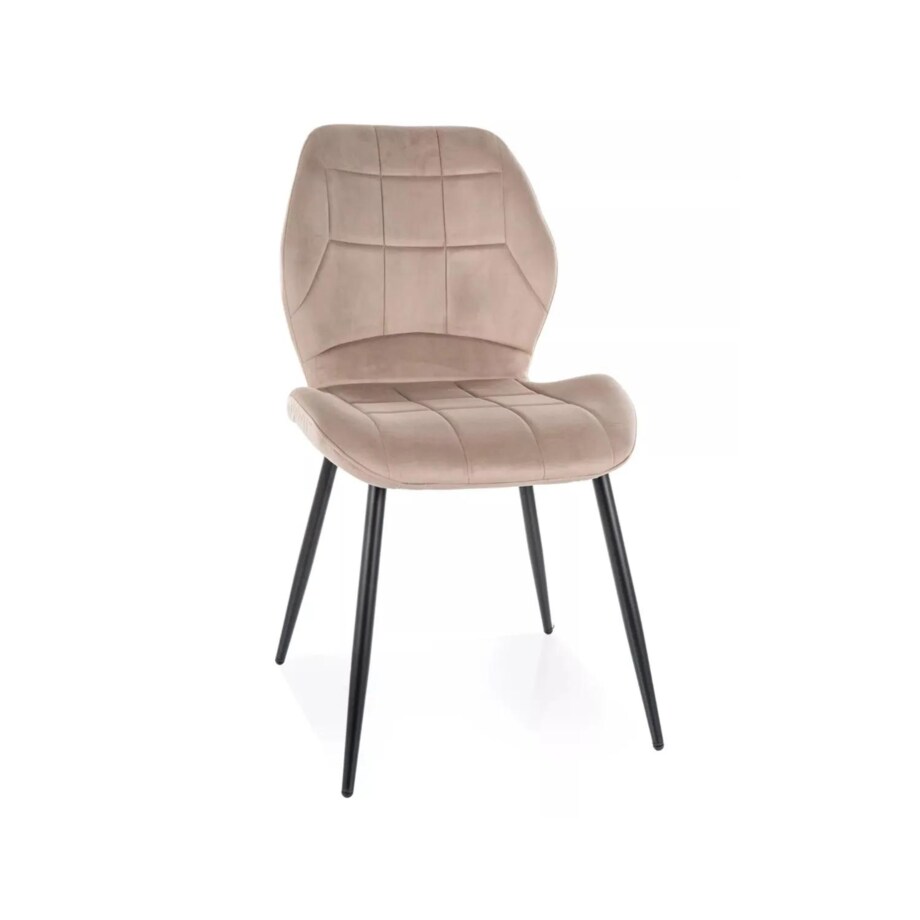 Krzesło tapicerowane JAKE VELVET ciemnobeżowe