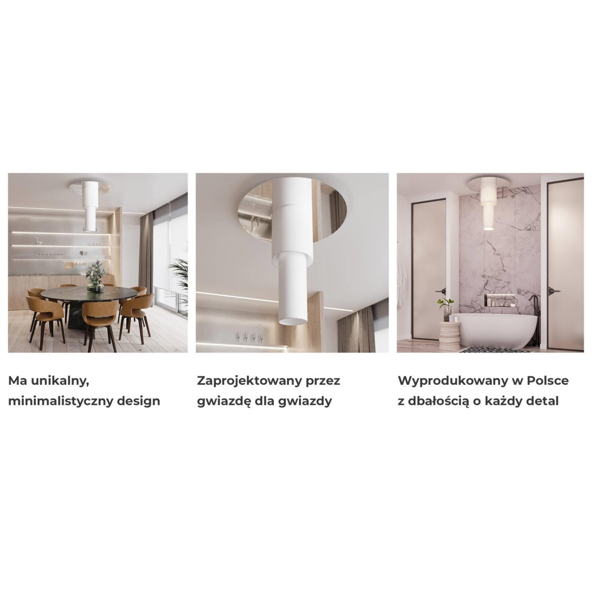 Plafon TVAROR biały